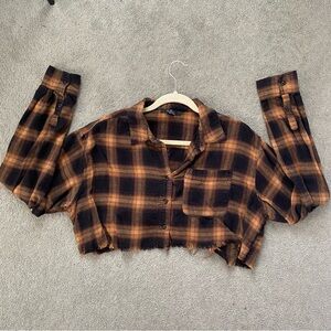 Forever 21 Brown Plaid Shirt